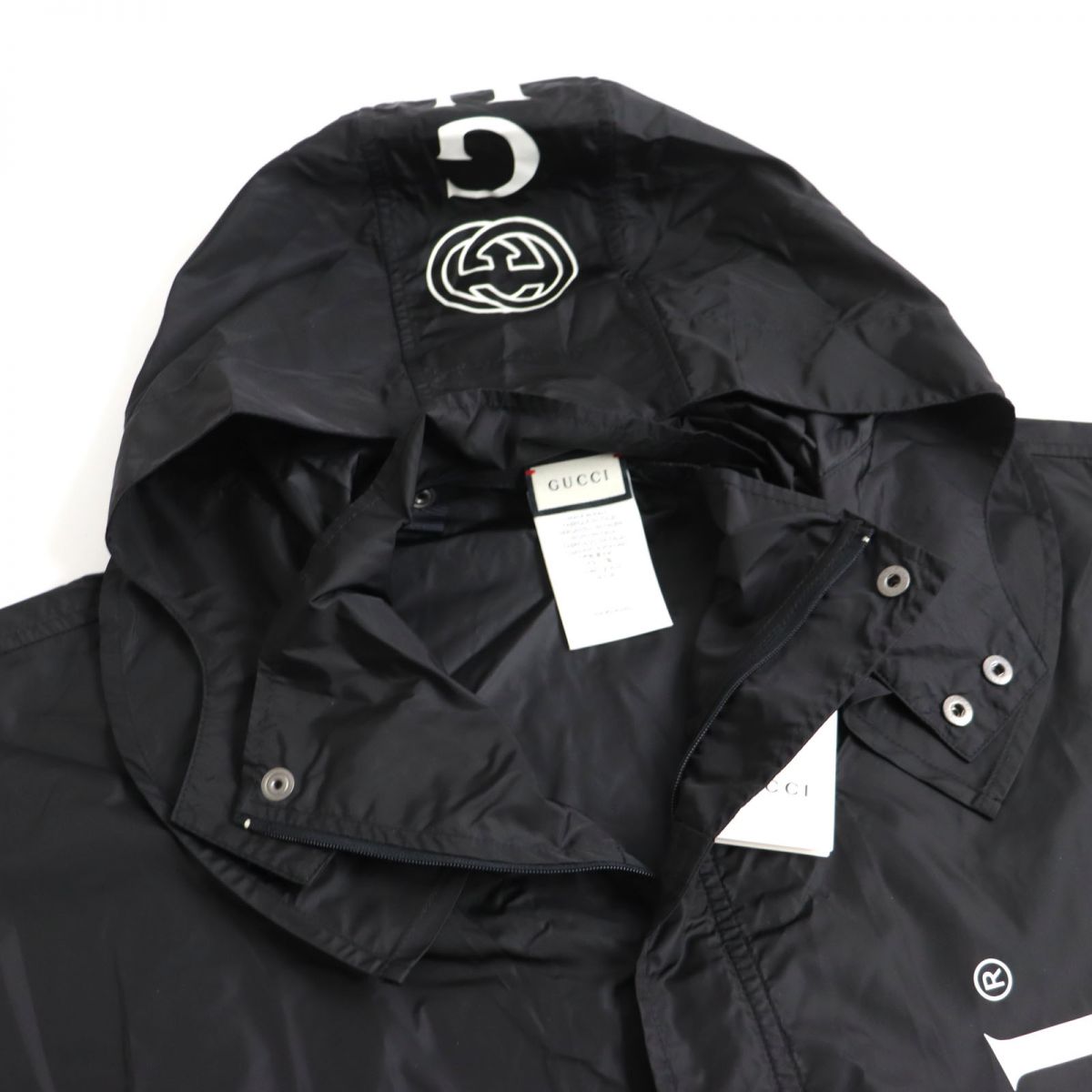 Gucci Nylon Coat Interlocking G Logo Black M