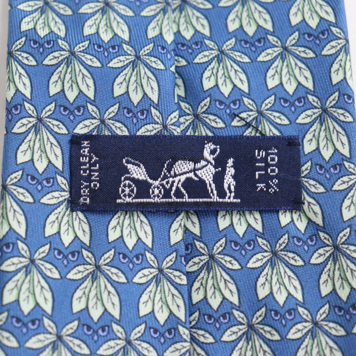 Hermes Silk Tie Navy 100% Made in France