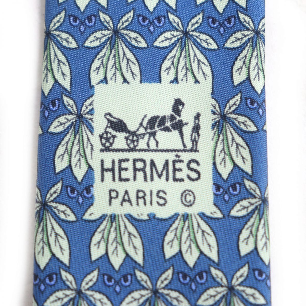 Hermes Silk Tie Navy 100% Made in France