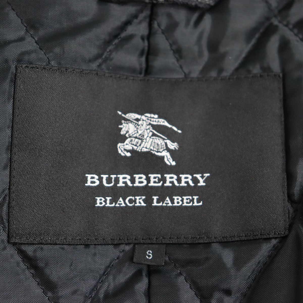 Burberry Wool Padded Duffle Coat Gray S Men's