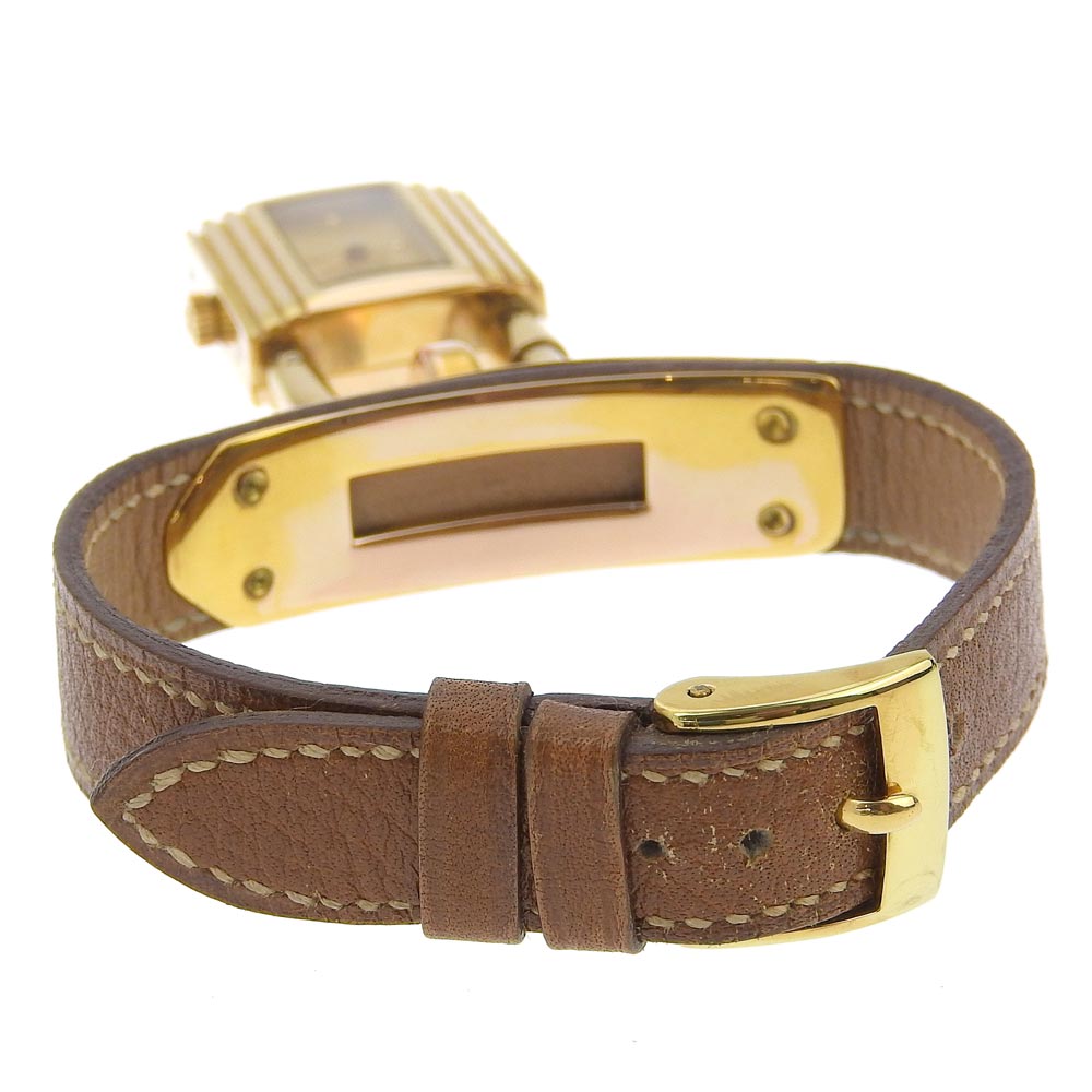 Hermes Kelly Watch Gold Plated Leather Vintage