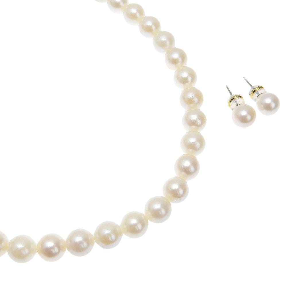 Akoya Pearl Necklace Earring Set