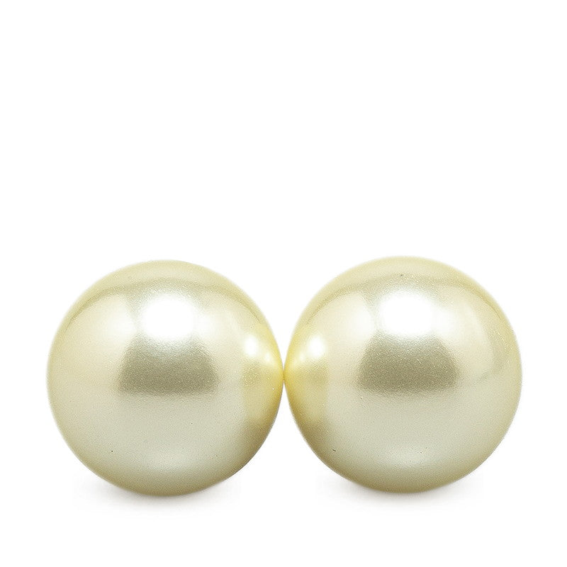 Dior Gold Plated Faux Pearl Earrings