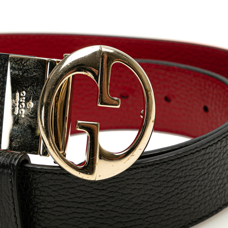 Gucci Reversible Leather Belt Black Red