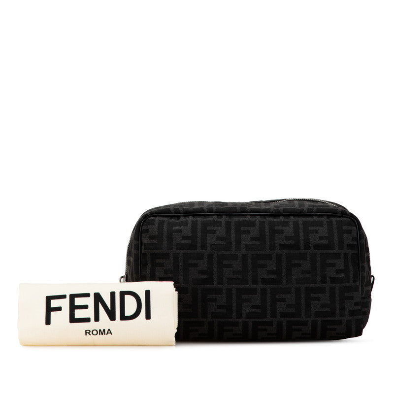 Fendi Canvas Leather FF Pouch Clutch Bag 7N0141