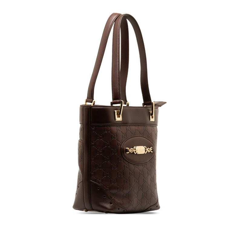 Gucci Leather Guccissima Horsebit Tote Bag 145994