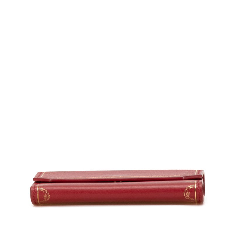 Cartier Garland Leather Bifold Wallet Red