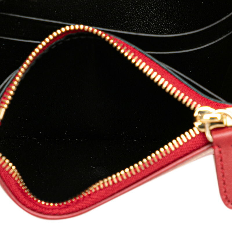 Cartier Garland Leather Bifold Wallet Red