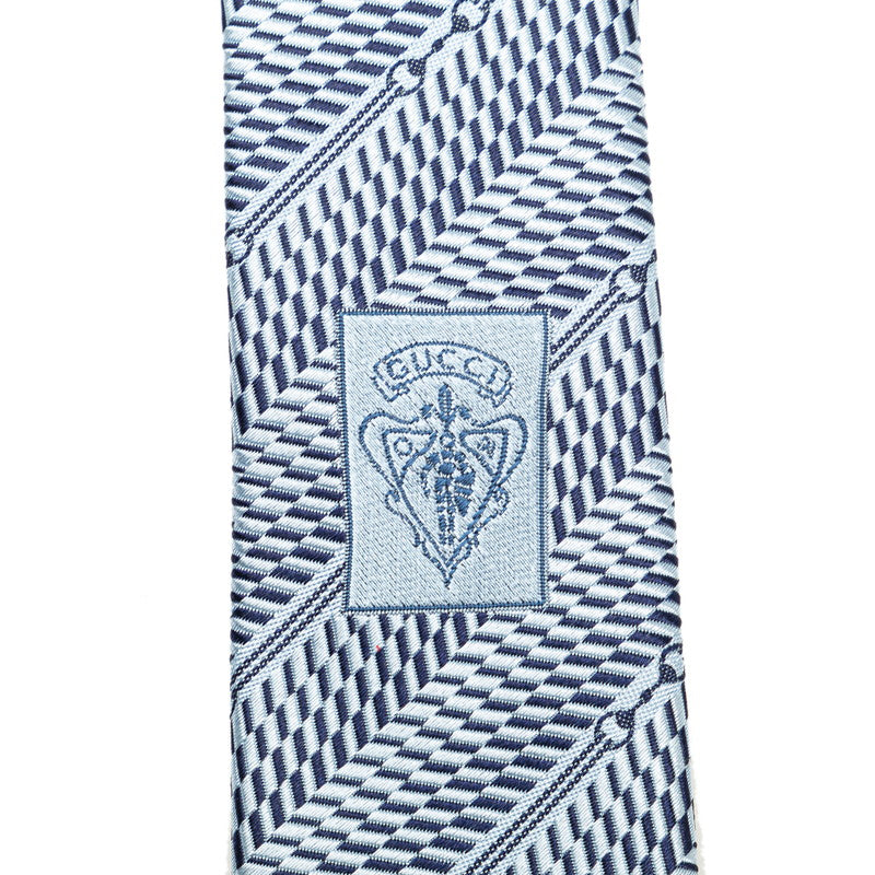 Gucci Silk Stripe Tie Blue