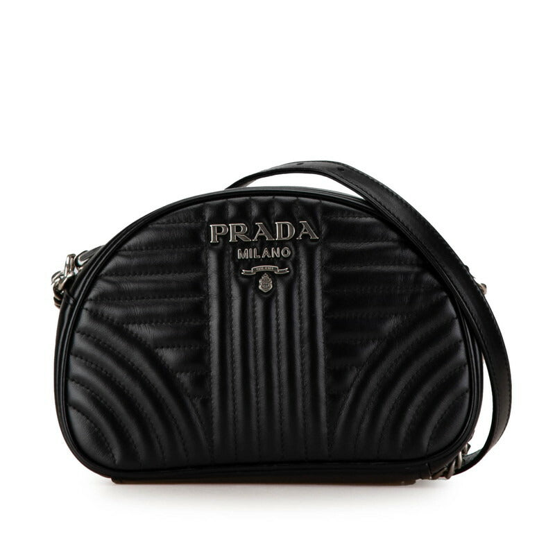 Prada Diagram Quilted Leather Shoulder Bag