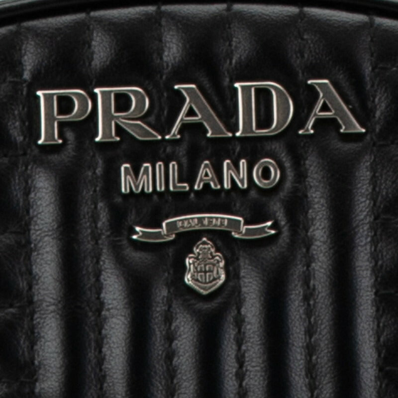 Prada Diagram Quilted Leather Shoulder Bag