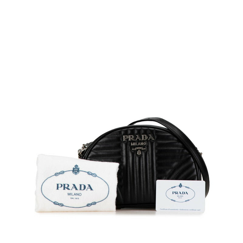 Prada Diagram Quilted Leather Shoulder Bag