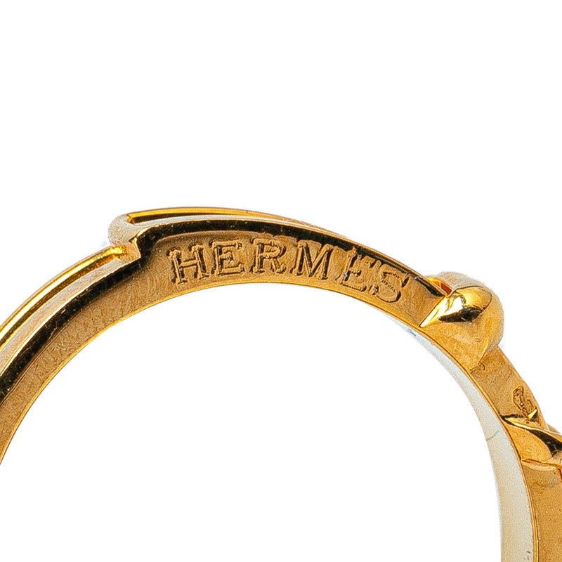 Hermes Gold Plated Scarf Ring