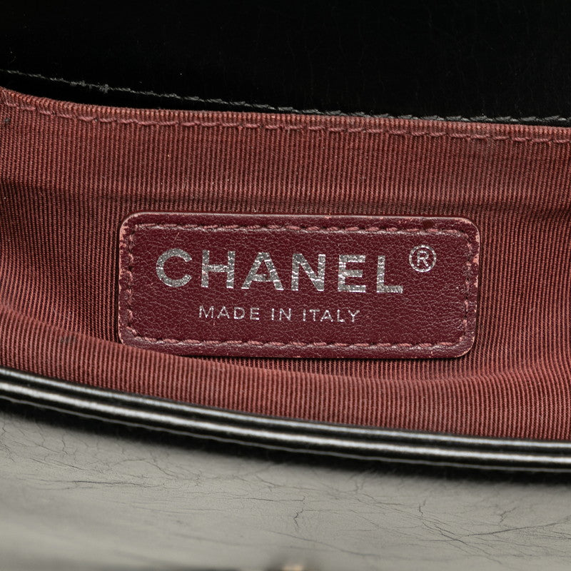 Chanel Boy Chain Shoulder Bag Black Lambskin