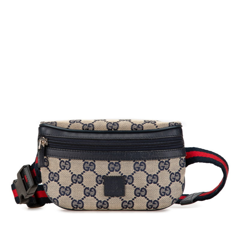 Gucci GG Canvas Waist Bag Navy