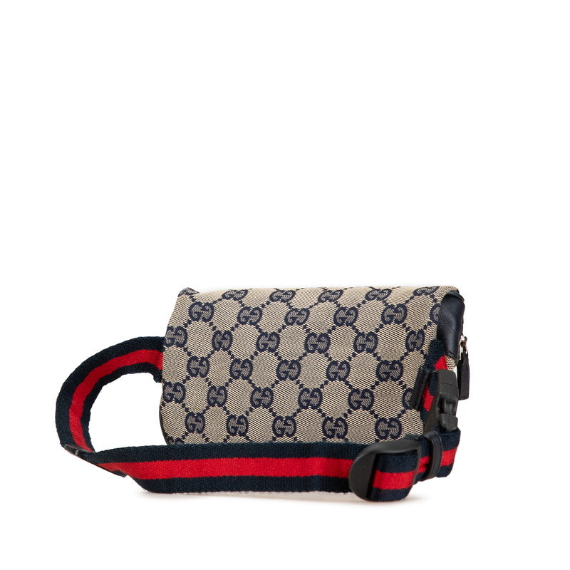 Gucci GG Canvas Waist Bag Navy