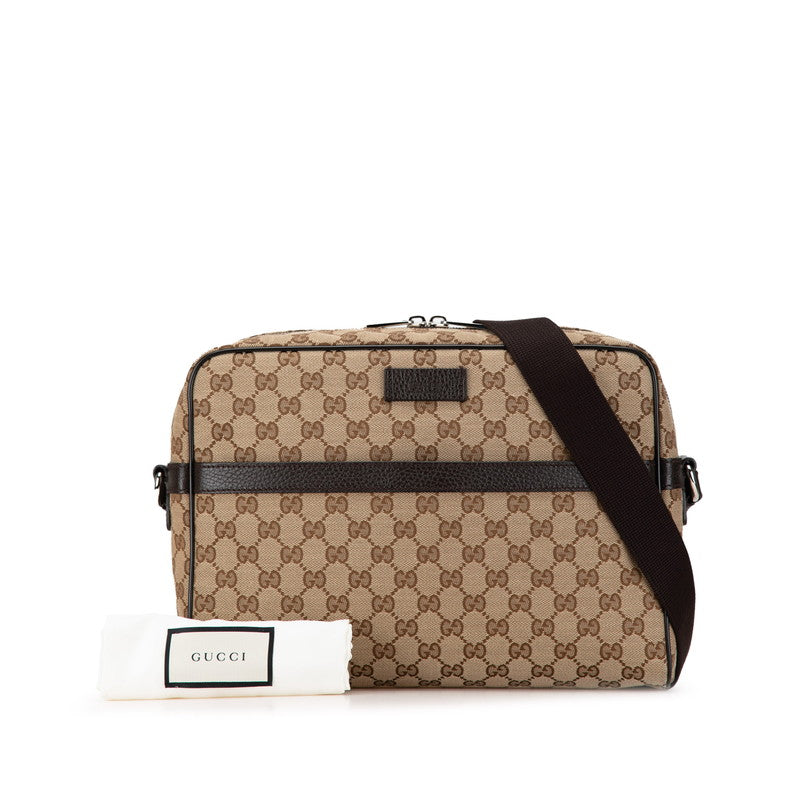 Gucci GG Canvas Leather Shoulder Bag 449173