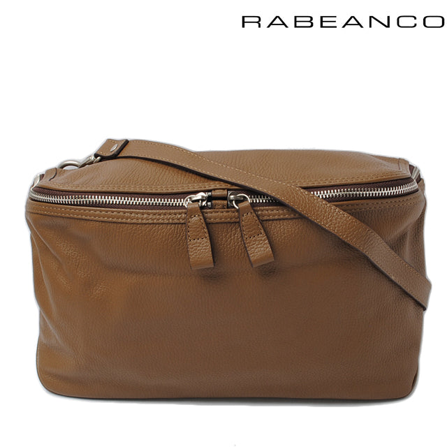 RABEANCO Leather Clutch/Shoulder Bag Brown in Pristine Condition