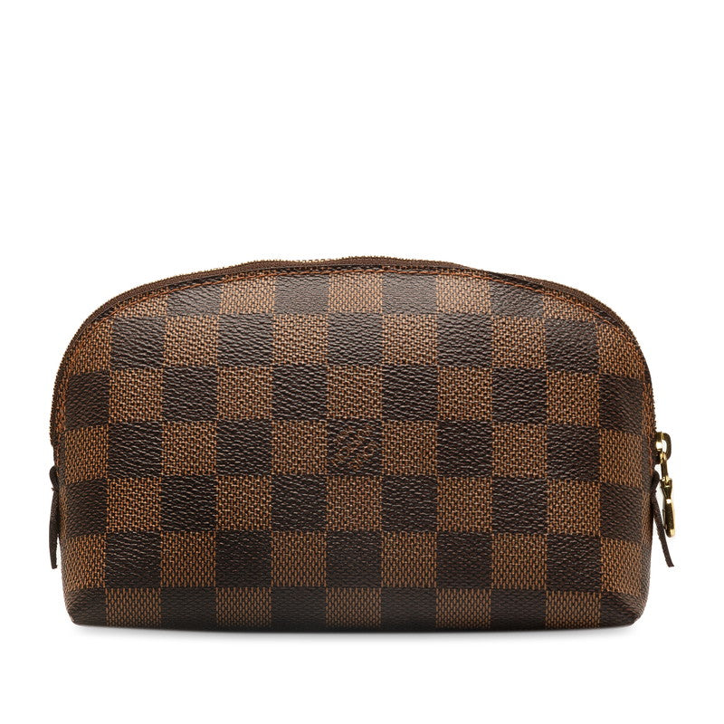 Louis Vuitton Damier Cosmetic Pouch PM N47516 Brown PVC Leather