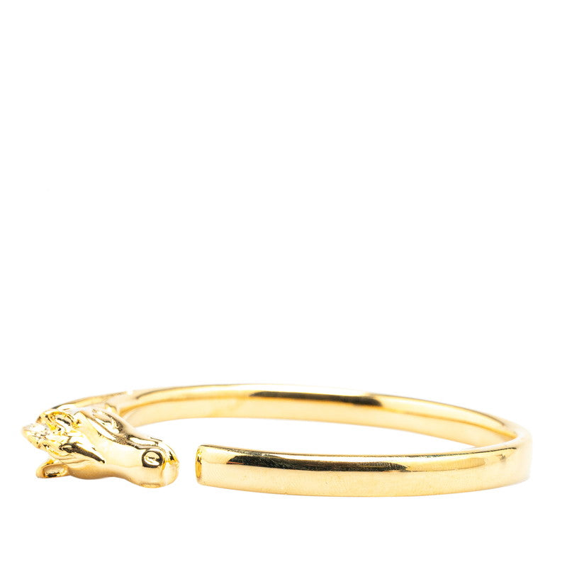 Hermes Cheval Horse Gold Plated Bangle