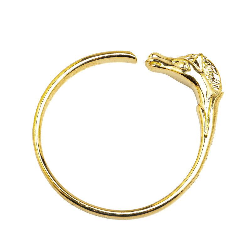 Hermes Cheval Horse Gold Plated Bangle