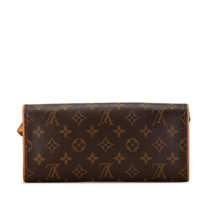 Louis Vuitton Monogram Twin GM Shoulder Bag M51852 Brown PVC Leather