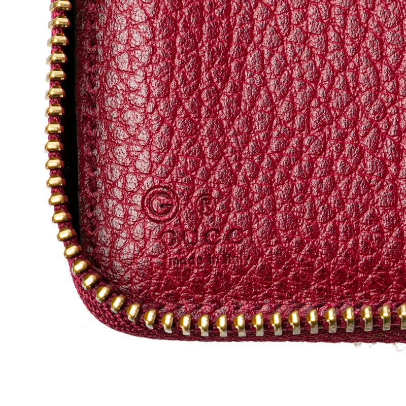 Gucci Leather Round Zipper Long Wallet 420113