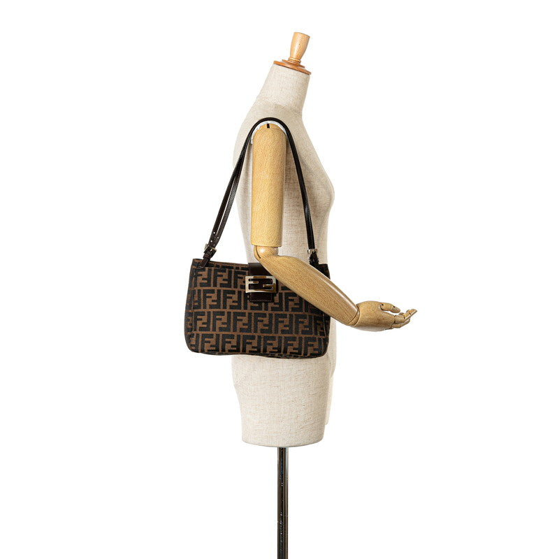 Fendi Zucca Canvas Leather Handbag