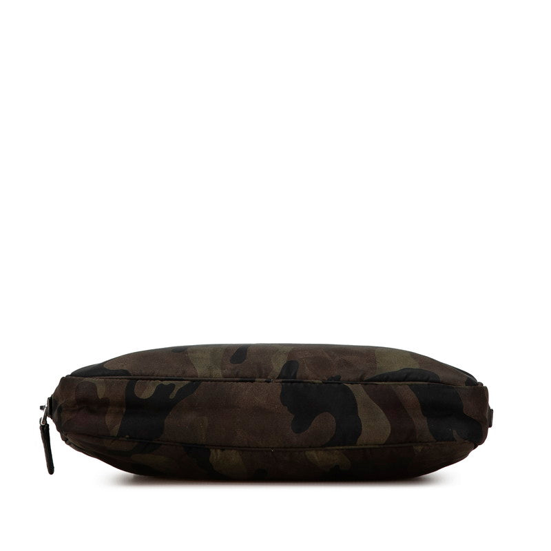 Prada Nylon Camouflage Clutch Bag Green