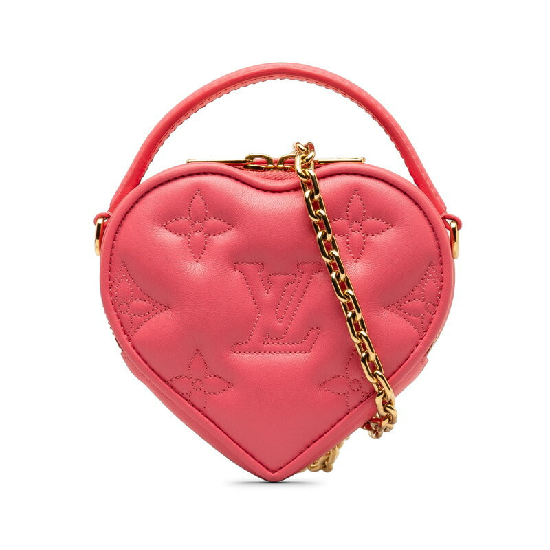 Louis Vuitton Bubblegram Pop My Heart Leather Handbag M81893 in Very Good Condition