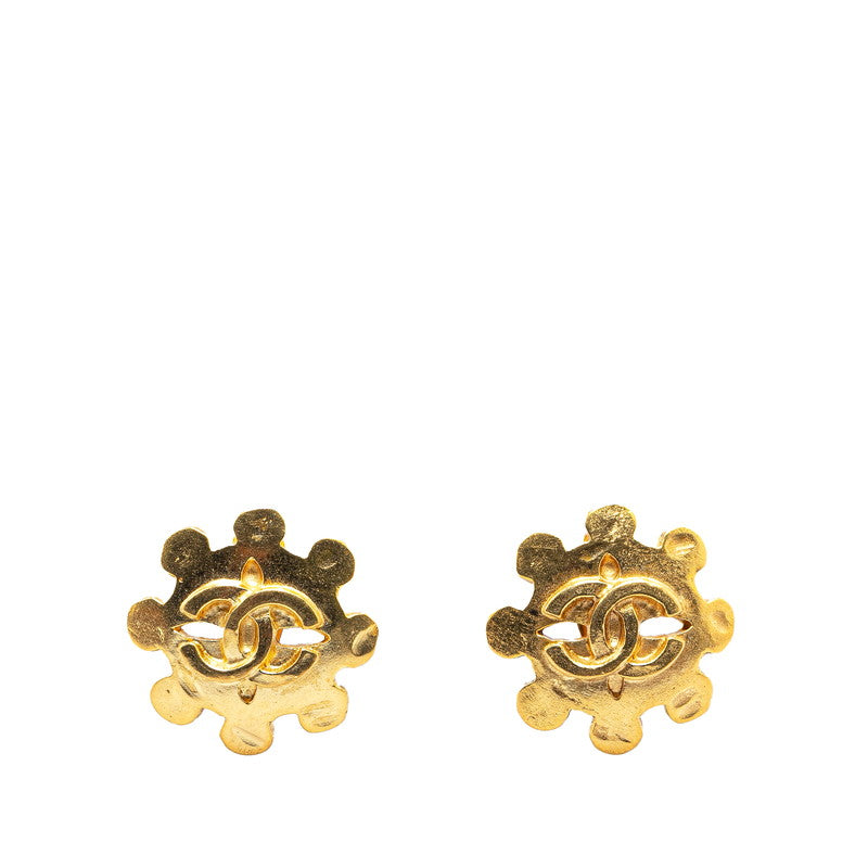 Chanel Vintage Coco Mark Flower Earrings