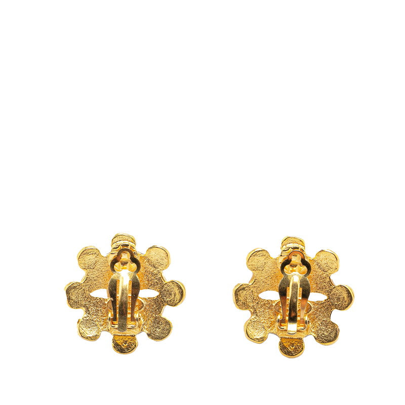 Chanel Vintage Coco Mark Flower Earrings