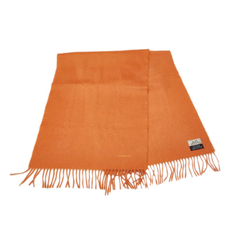 Hermes Cashmere Stole Scarf Shawl Orange in Very Good Condition