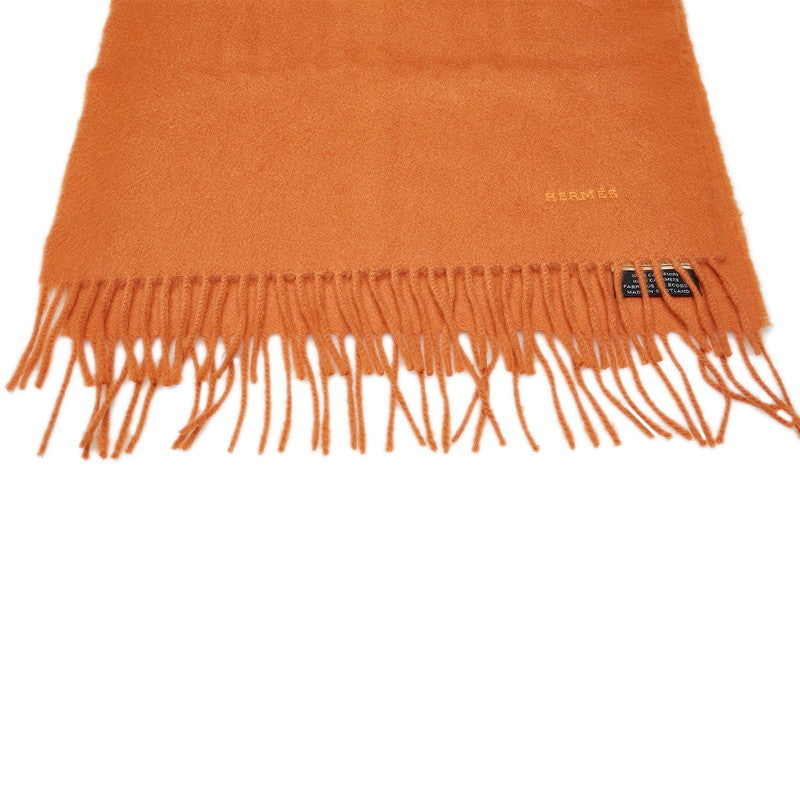 Hermes Cashmere Stole Scarf Shawl Orange in Very Good Condition