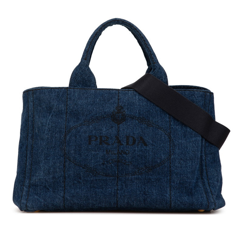 Prada Denim Canapa M Handbag B1877G