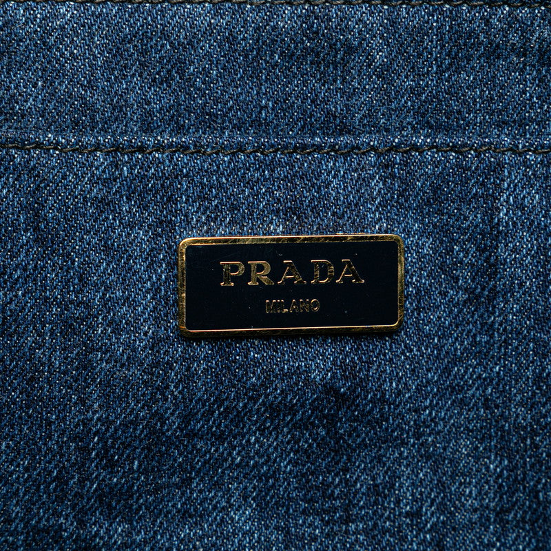 Prada Denim Canapa M Handbag B1877G