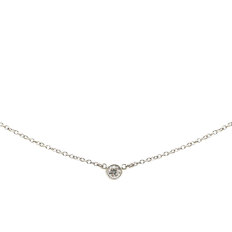 Tiffany & Co Pt950 Platinum Diamond By the Yard Necklace in Very Good Condition