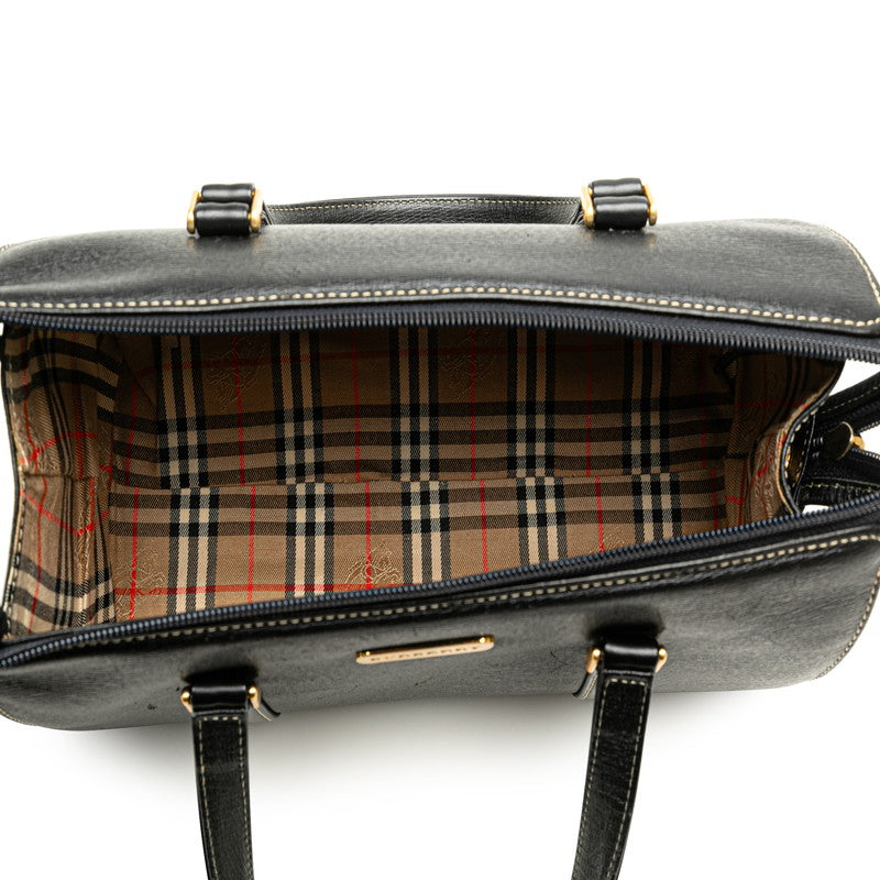 Burberry Nova Check Shadow Horse Leather Handbag in Very Good Condition