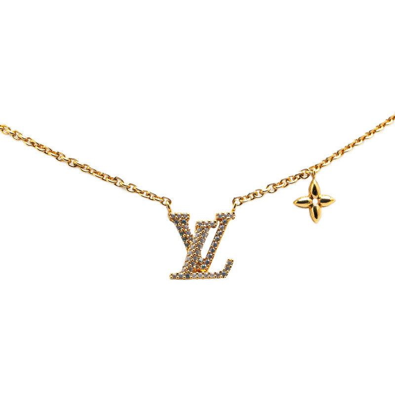 Louis Vuitton Iconic Rhinestone Necklace Gold