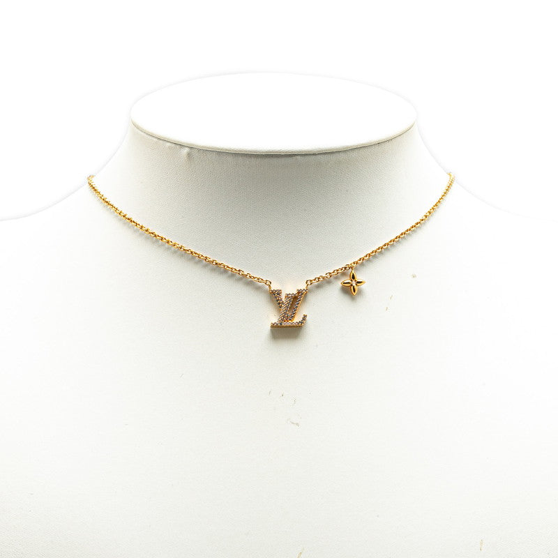 Louis Vuitton Iconic Rhinestone Necklace Gold