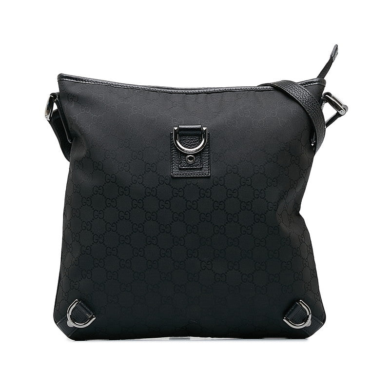 Gucci GG Canvas Abby Shoulder Bag Black Leather