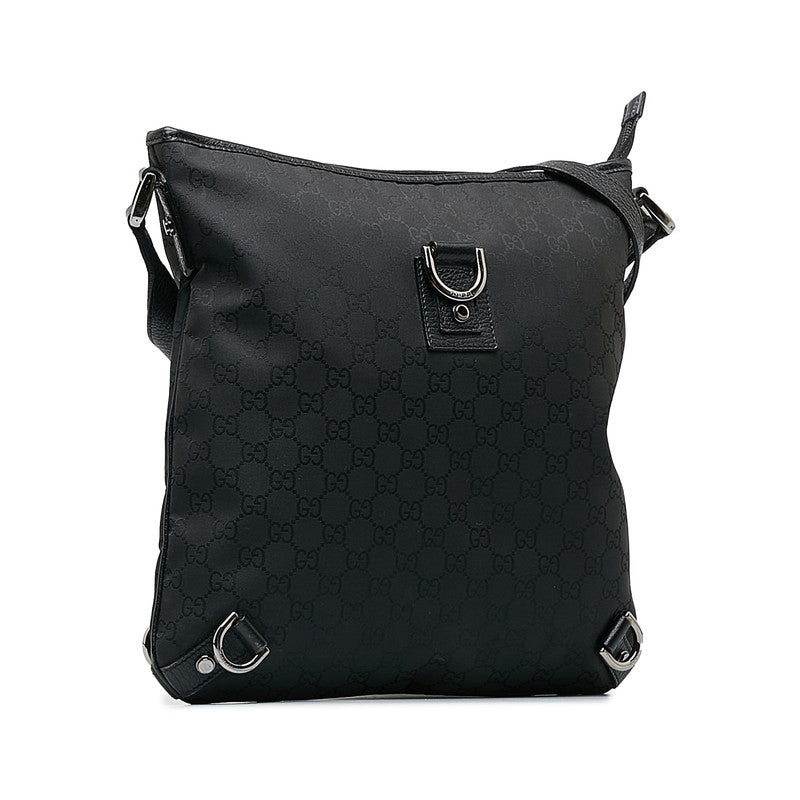 Gucci GG Canvas Abby Shoulder Bag Black Leather