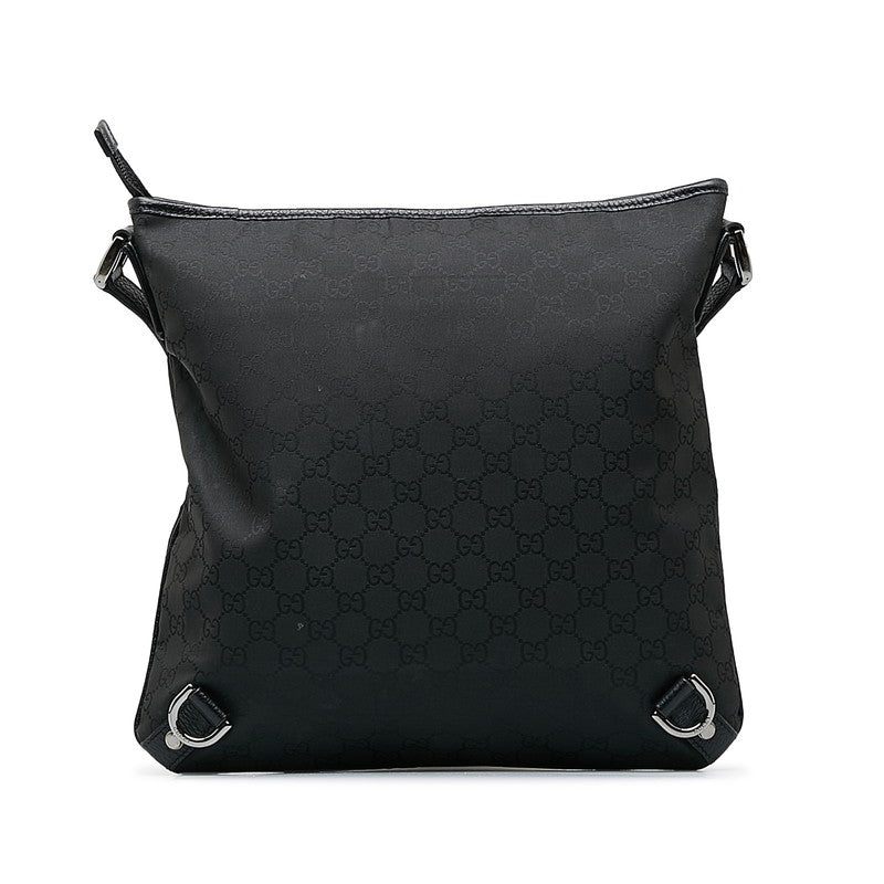 Gucci GG Canvas Abby Shoulder Bag Black Leather