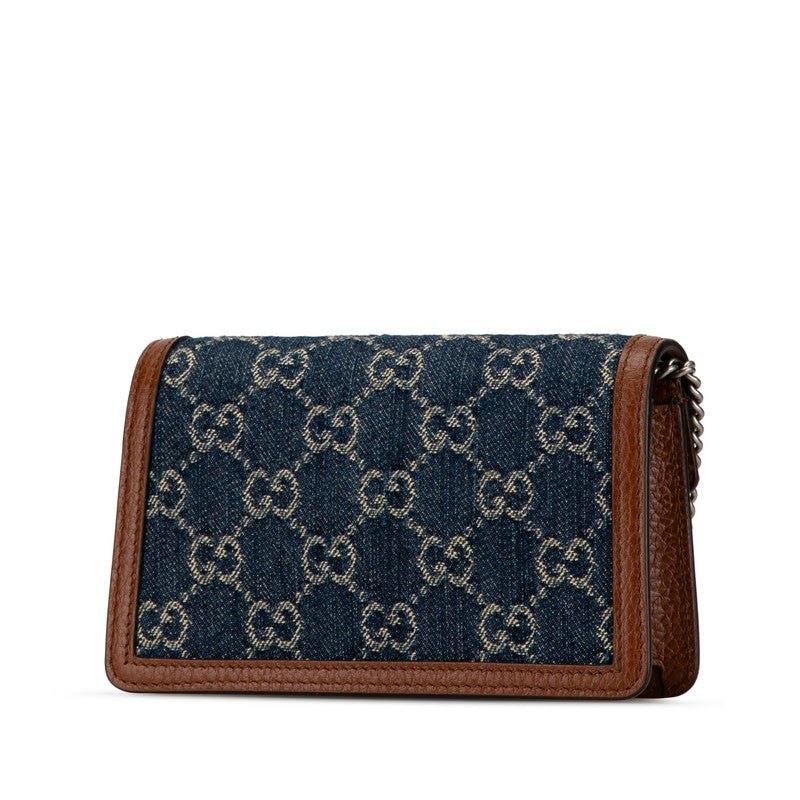 Gucci Dionysus Denim Leather Shoulder Bag