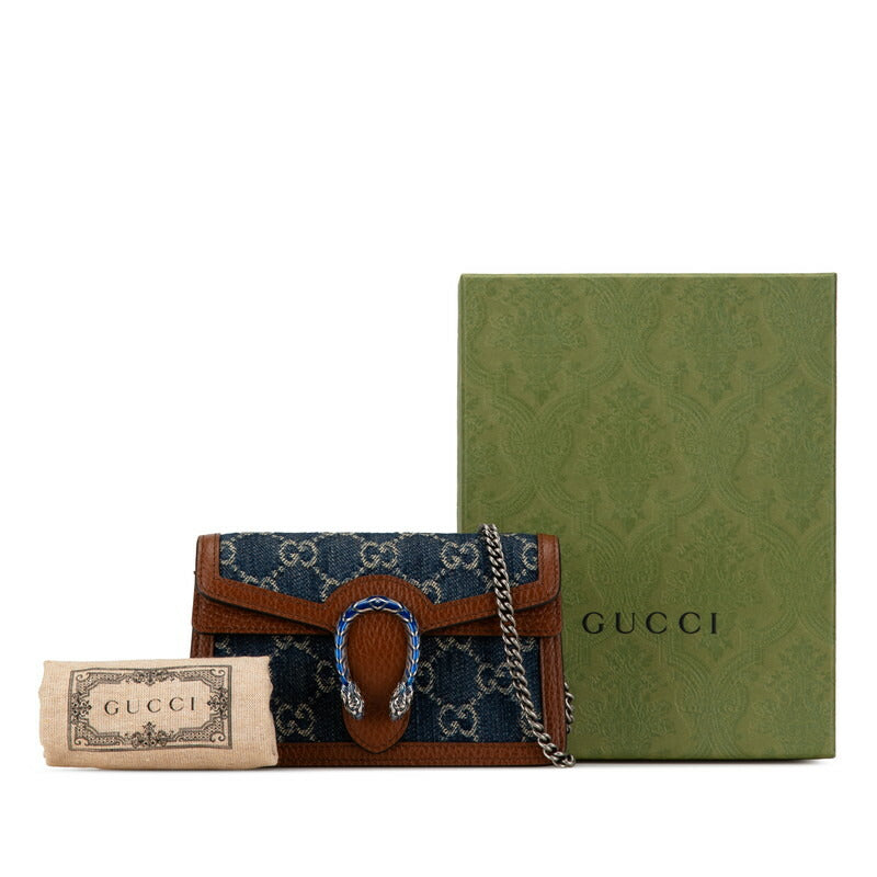 Gucci Dionysus Denim Leather Shoulder Bag