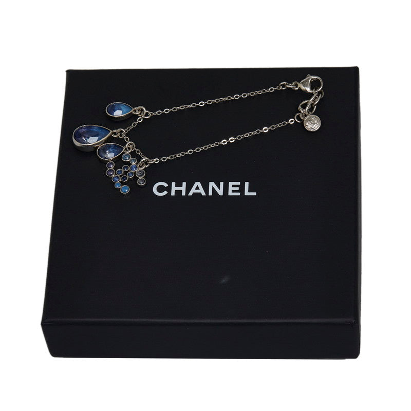 Chanel Metal Coco Mark Drop Color Stone Bracelet