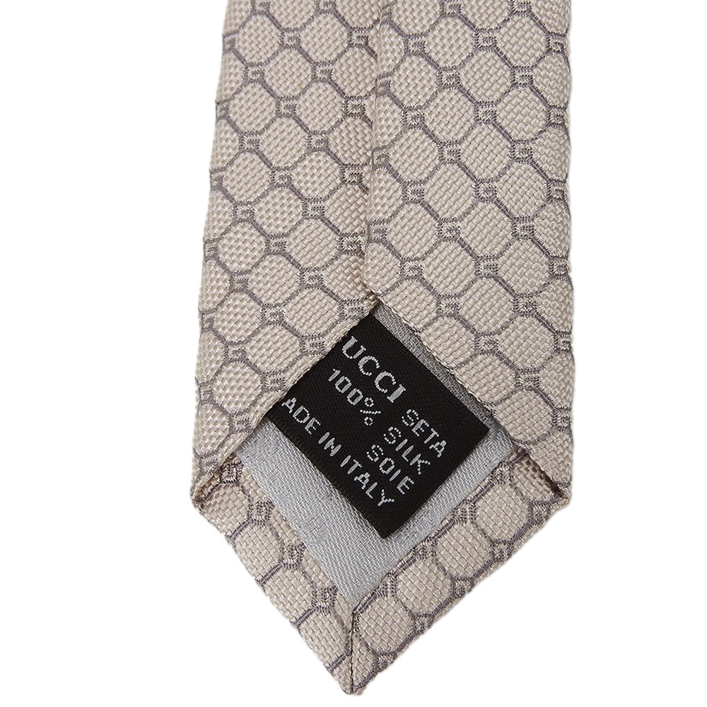 Used Gucci Silk Tie Pink Beige