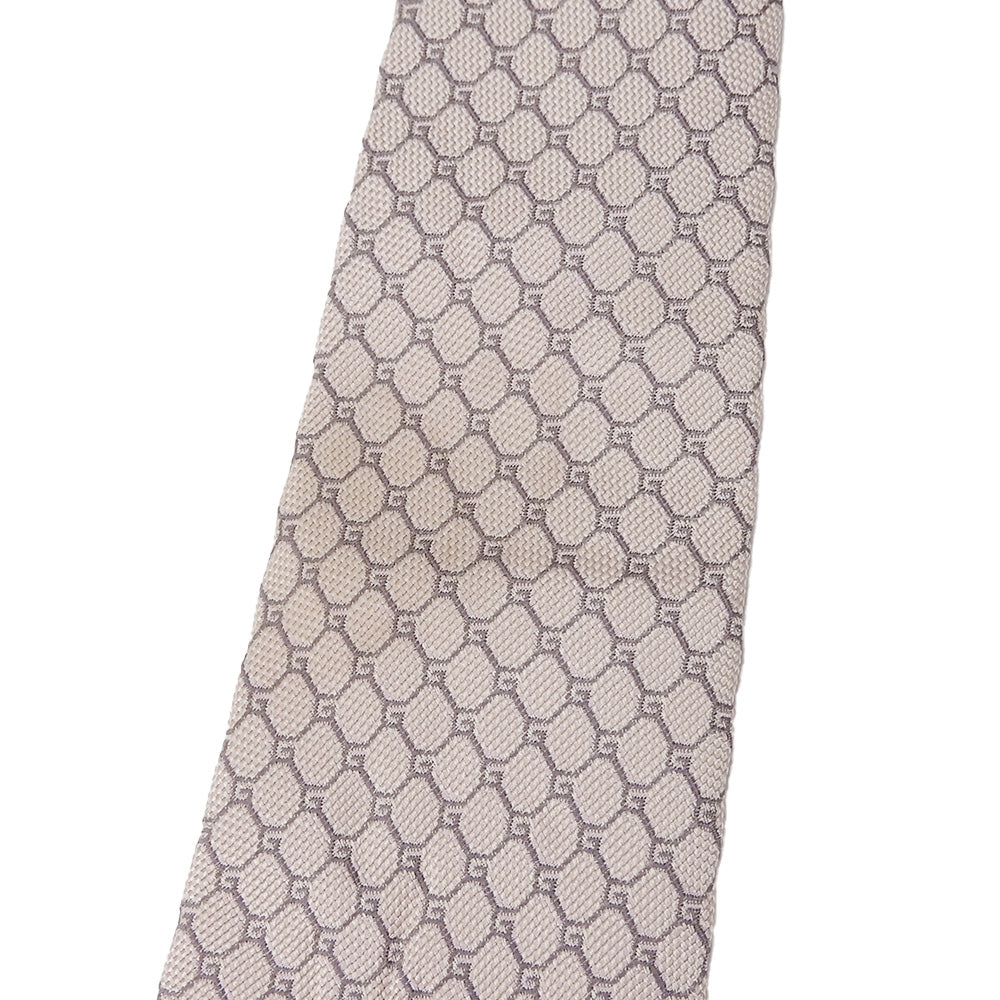 Used Gucci Silk Tie Pink Beige