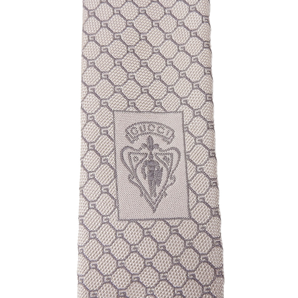 Used Gucci Silk Tie Pink Beige