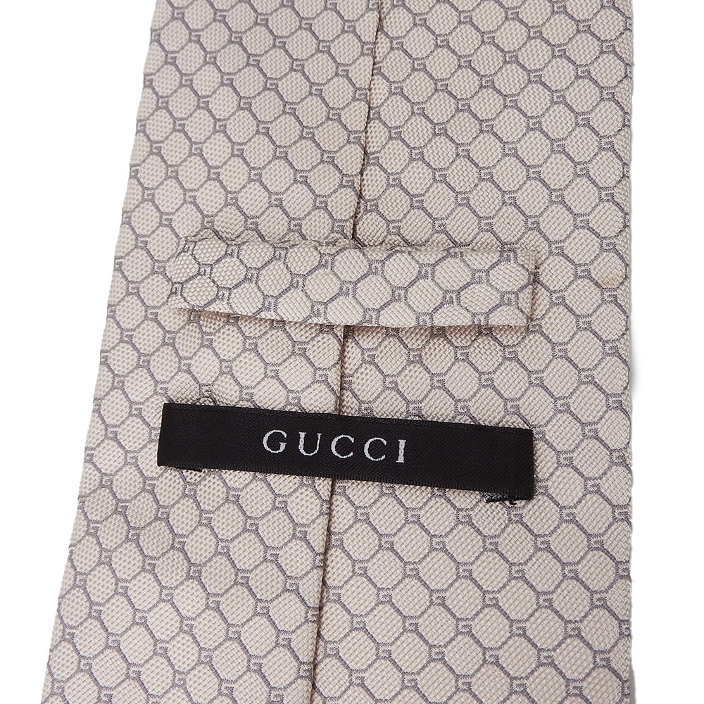 Used Gucci Silk Tie Pink Beige